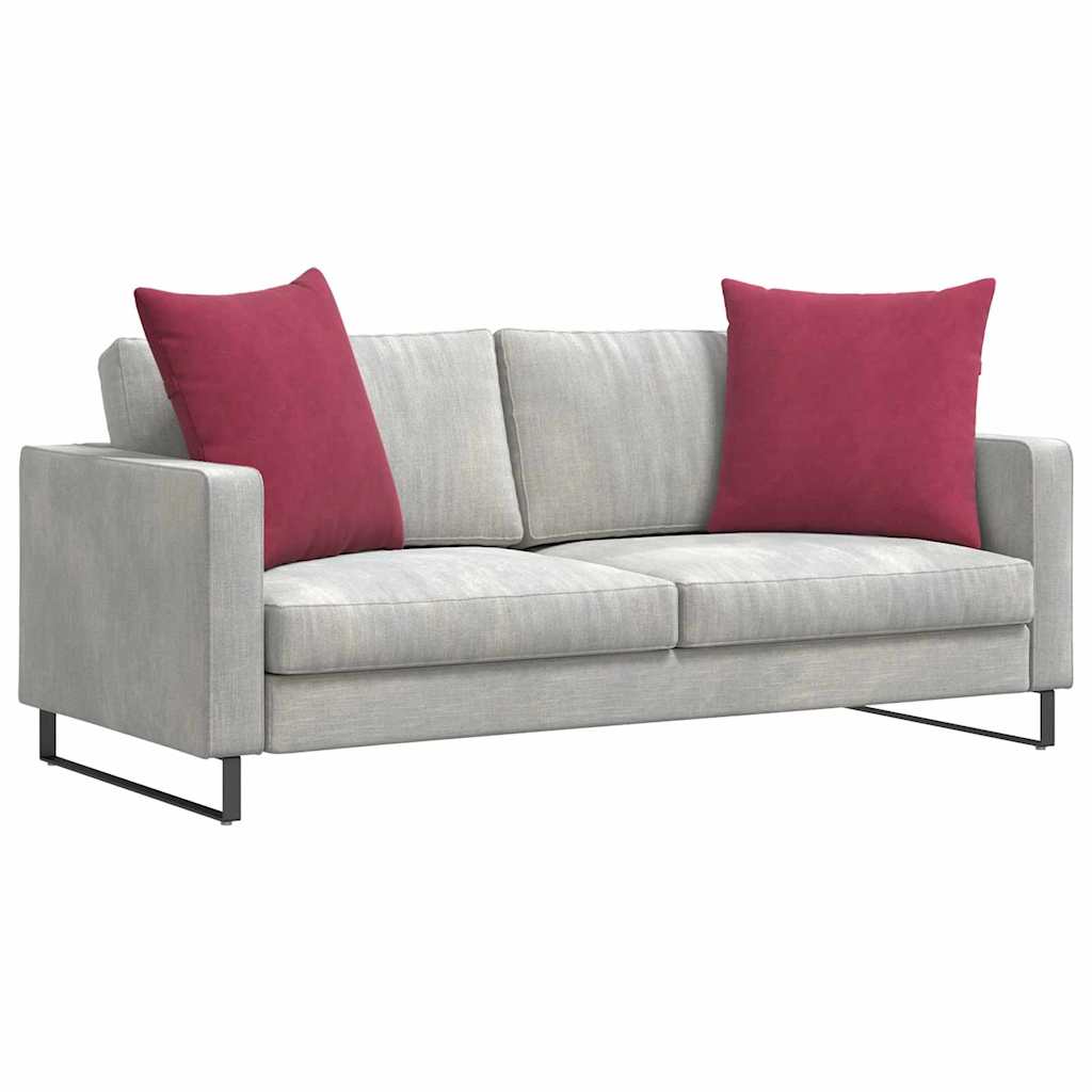 Sofa Pagalvės 2 pcs Vyno raudona 80 x 80 cm Kordūrinis audinys