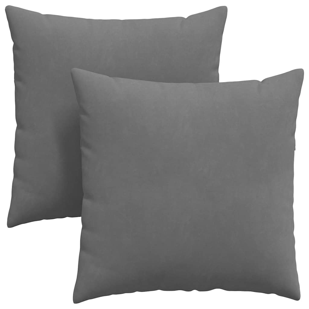 Sofa Pagalvės 2 pcs Tamsiai pilka 80 x 80 cm audinys