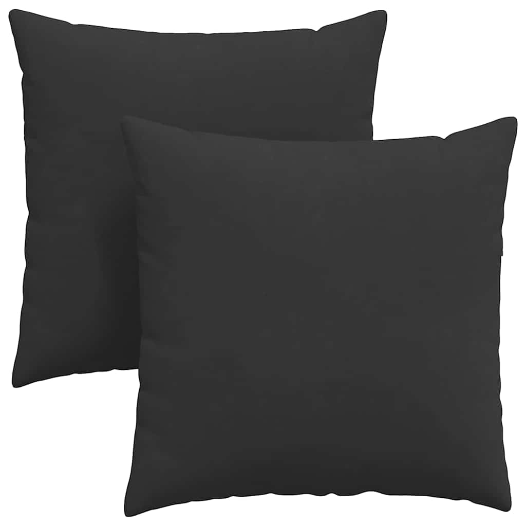 Sofa Pagalvės 2 pcs Juoda 80 x 80 cm audinys