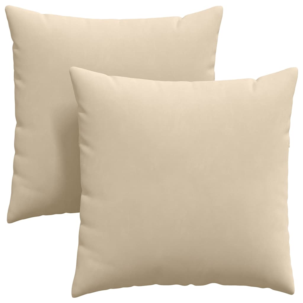 Sofa Pagalvės 2 pcs Kreminė 80 x 80 cm audinys
