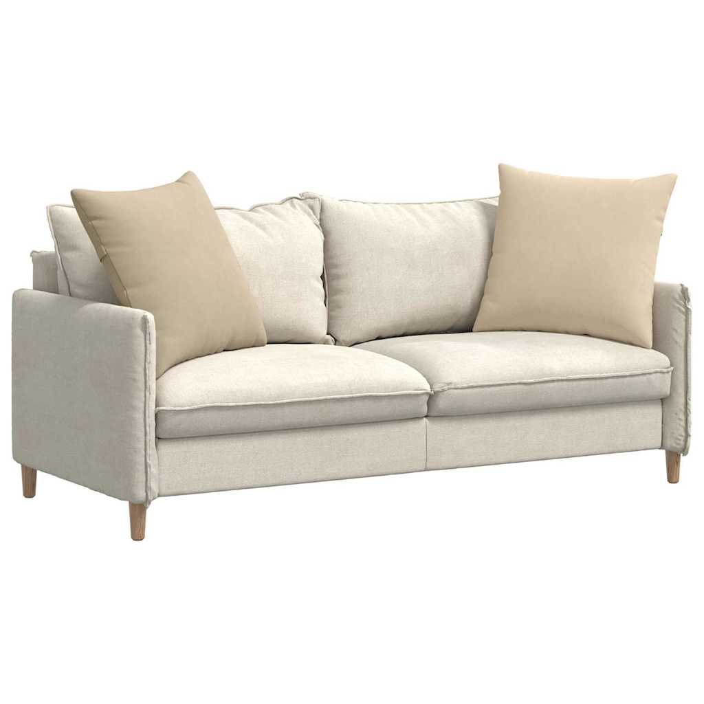Sofa Pagalvės 2 pcs Kreminė 80 x 80 cm audinys