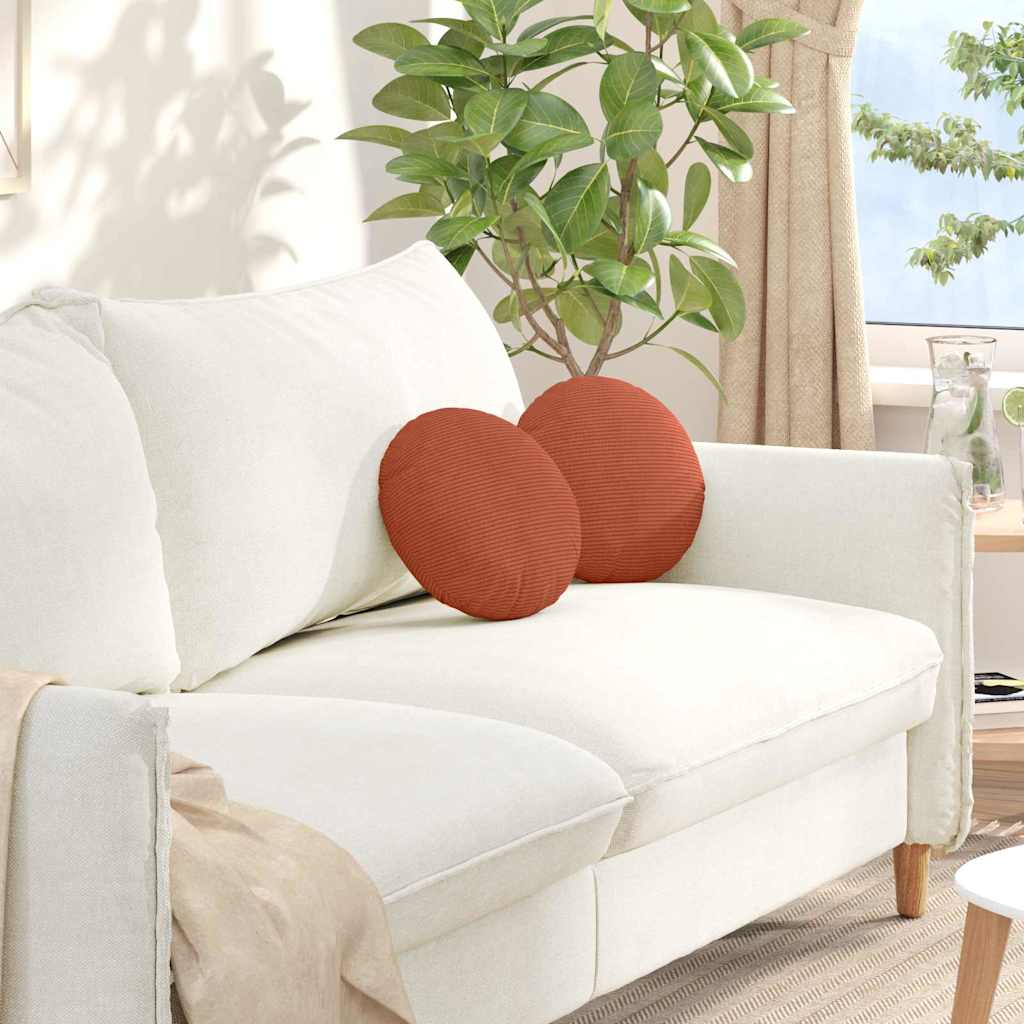 Sėdynių pagalvėlės 2 pcs Raudona oranžinė Ø 30 cm