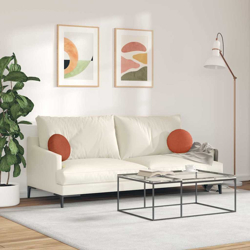 Sėdynių pagalvėlės 2 pcs Raudona oranžinė Ø 30 cm