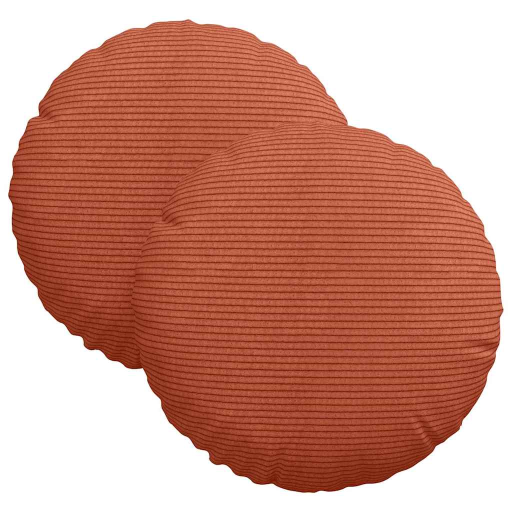 Sėdynių pagalvėlės 2 pcs Raudona oranžinė Ø 30 cm