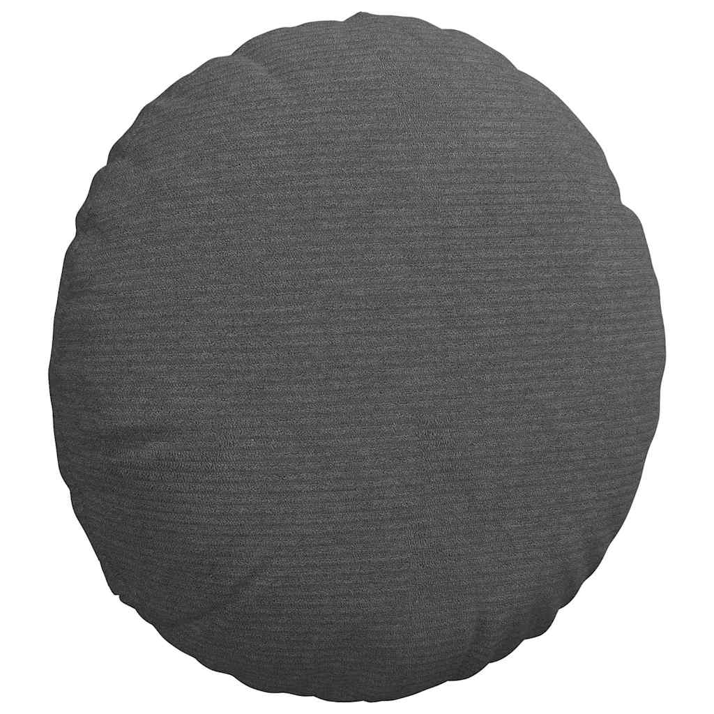 Seat cushions 2 pcs Dark grey Ø 40 cm
