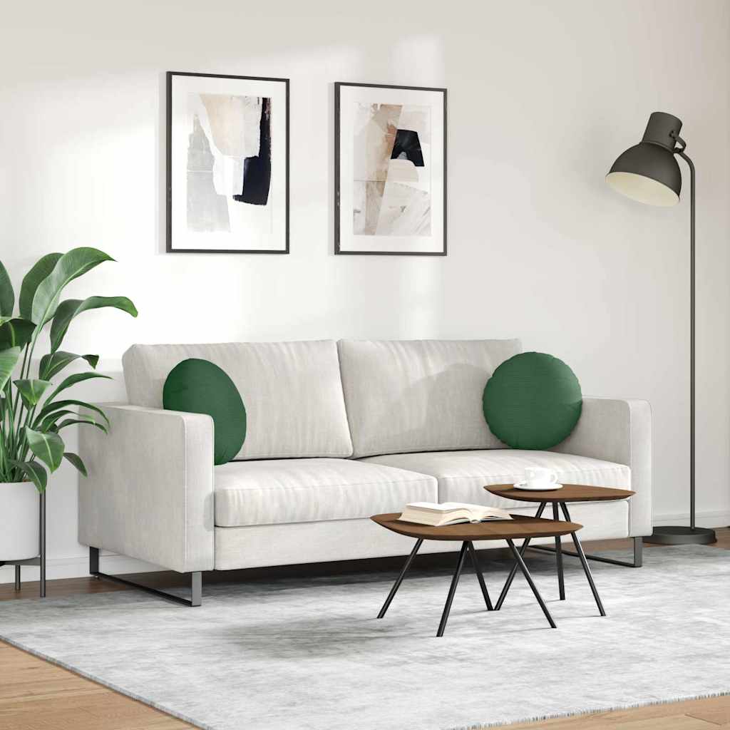 Sėdynių pagalvėlės 2 pcs Tamsiai žalia Ø 40 cm