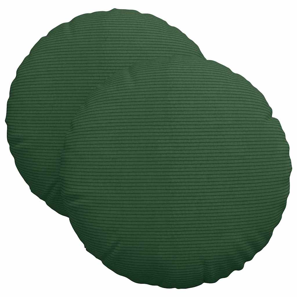 Sėdynių pagalvėlės 2 pcs Tamsiai žalia Ø 40 cm