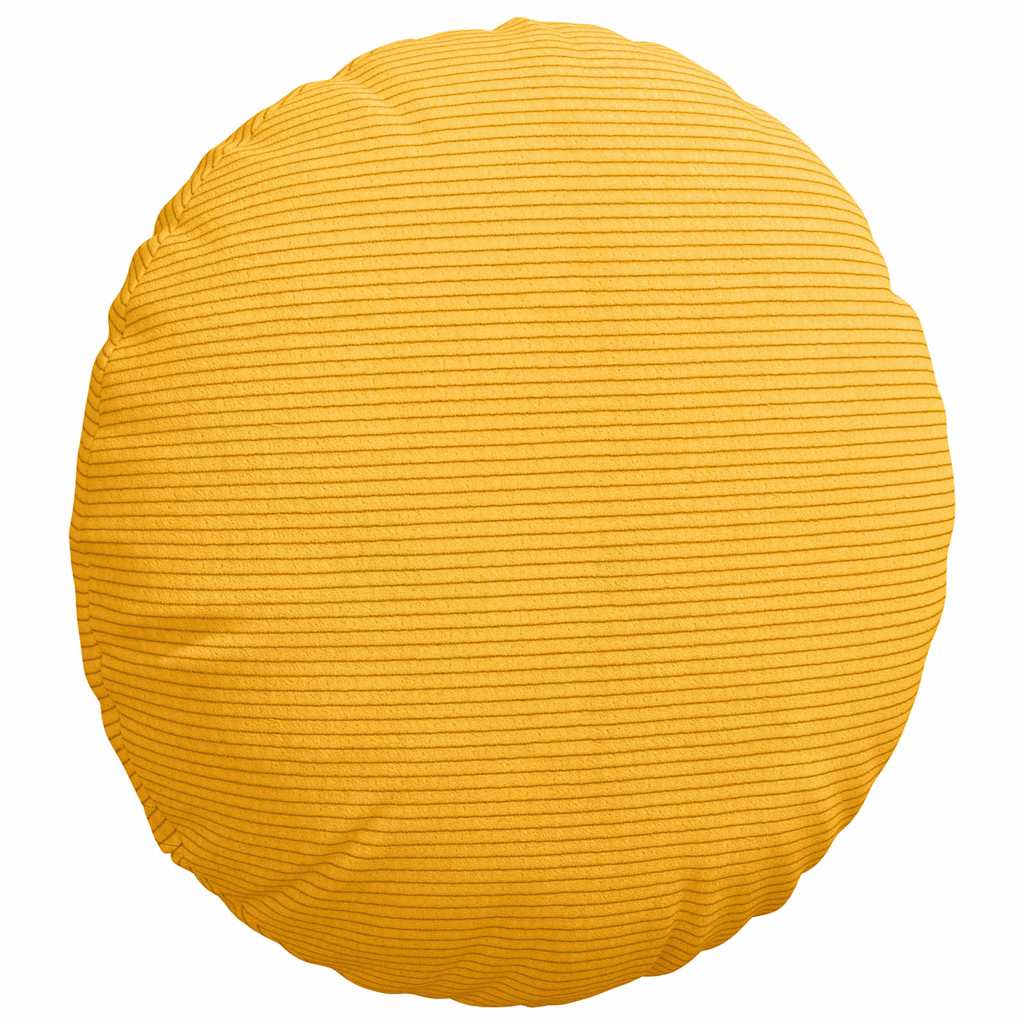 Sēdekļa spilveni 2 gab. Gaiši dzelteni Ø 40 cm
