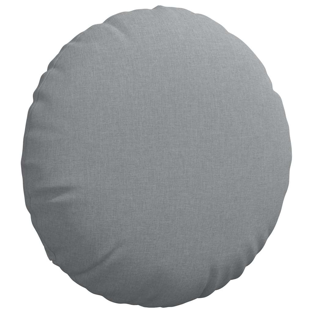 Sėdynių pagalvėlės 2 pcs Šviesiai pilka Ø50 x 19 cm audinys