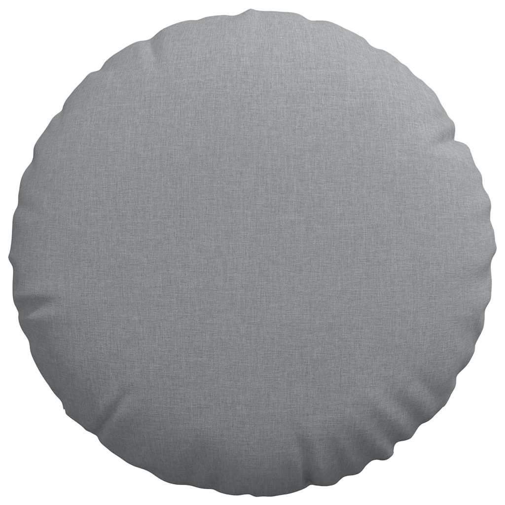 Sėdynių pagalvėlės 2 pcs Šviesiai pilka Ø50 x 19 cm audinys