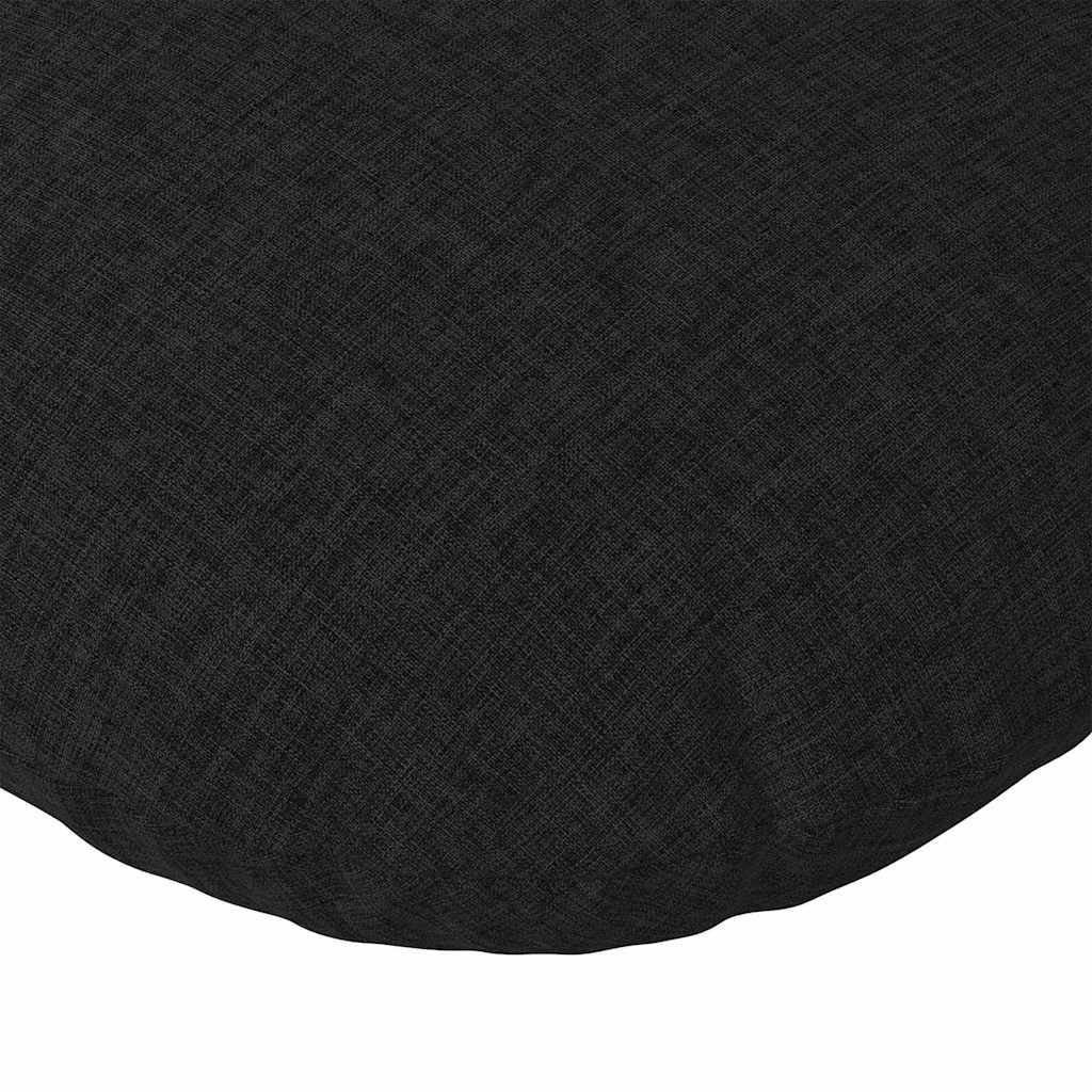 Sėdynių pagalvėlės 2 pcs Juoda Ø50 x 19 cm audinys