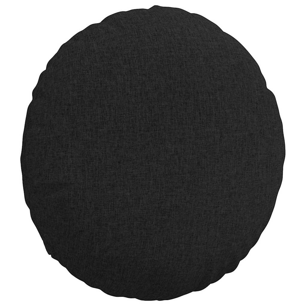 Sėdynių pagalvėlės 2 pcs Juoda Ø50 x 19 cm audinys