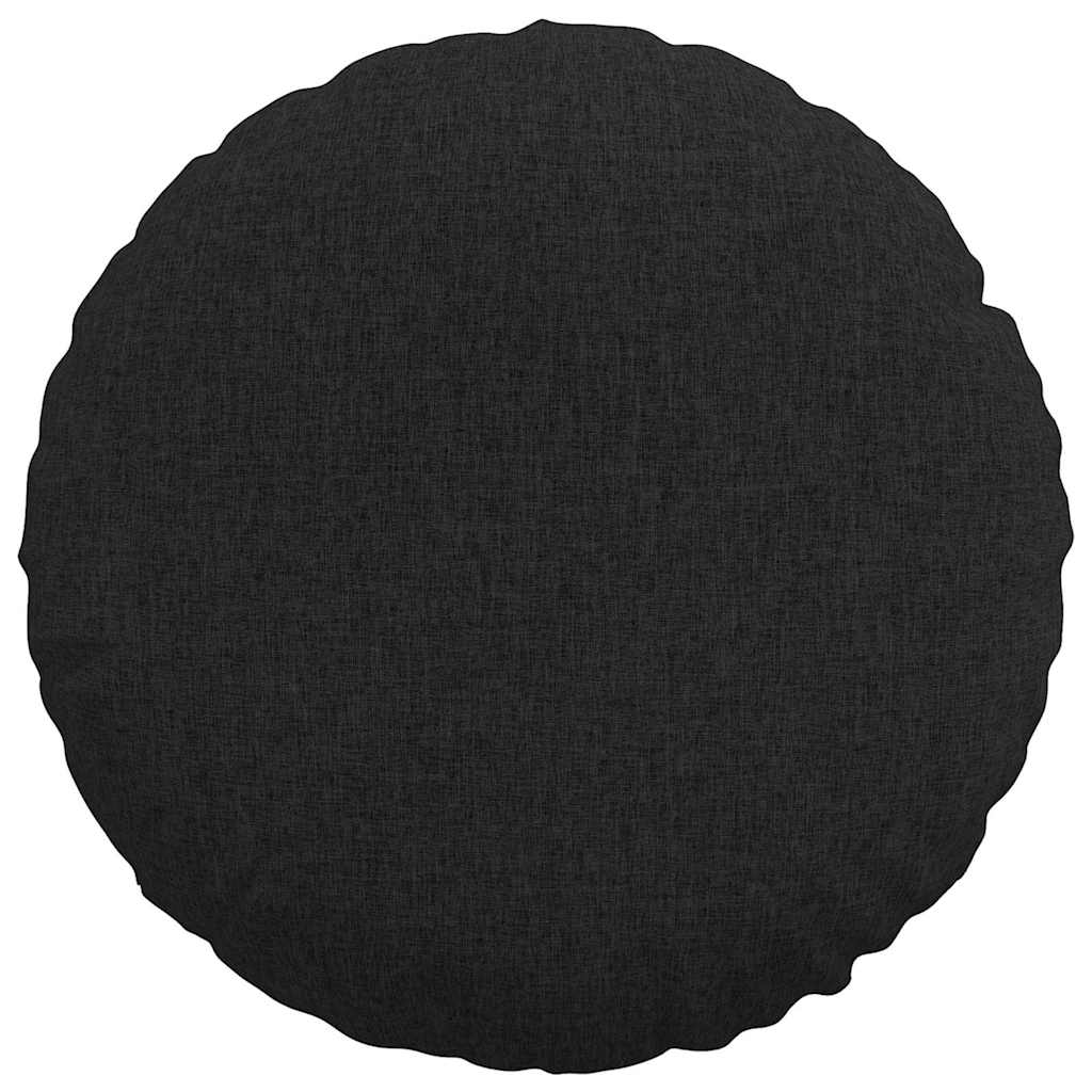 Sėdynių pagalvėlės 2 pcs Juoda Ø50 x 19 cm audinys
