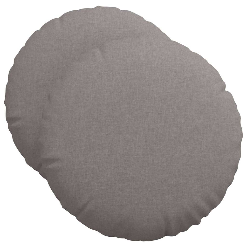 Sėdynių pagalvėlės 2 pcs Taupe Ø50 x 19 cm audinys
