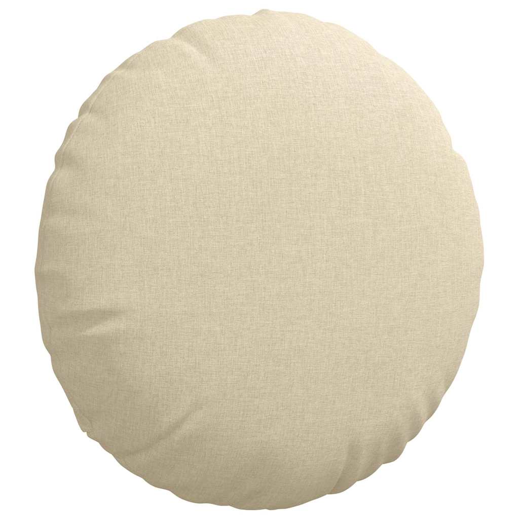 Sēdekļa spilveni 2 gab. Krēmkrāsa Ø50 x 19 cm audums