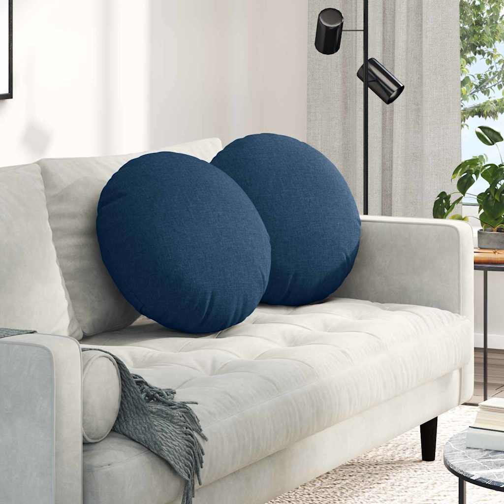 Sėdynių pagalvėlės 2 pcs Mėlyna Ø50 x 19 cm audinys