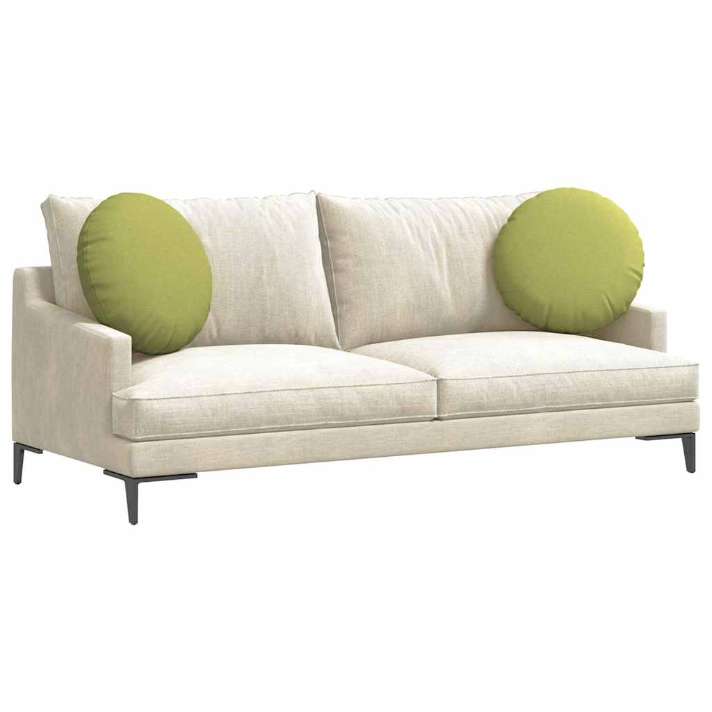 Sėdynių pagalvėlės 2 pcs Šviesiai žalia Ø50 x 19 cm audinys