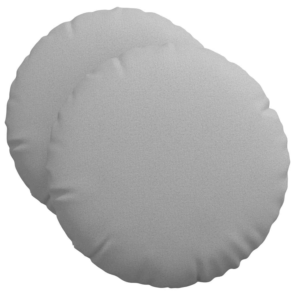 Sēdekļa spilveni 2 gab. Mākoņu pelēks Ø50 x 19 cm audums