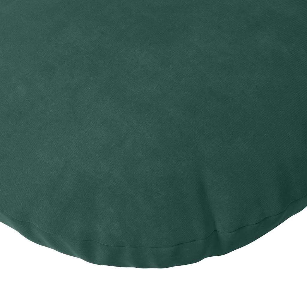Seat cushions 2 pcs Dark green Ø 40 x 13 cm Velvet
