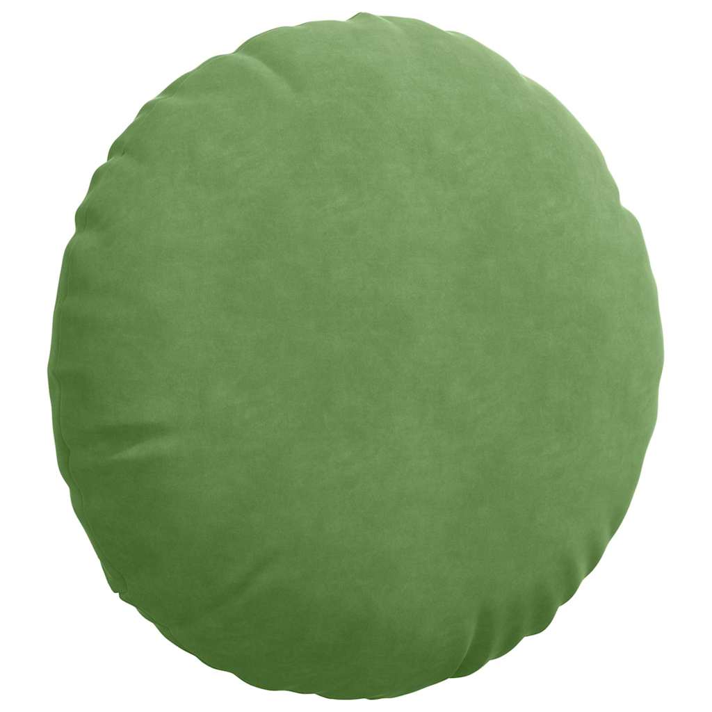 Seat cushions 2 pcs Light green Ø 40 x 13 cm Velvet