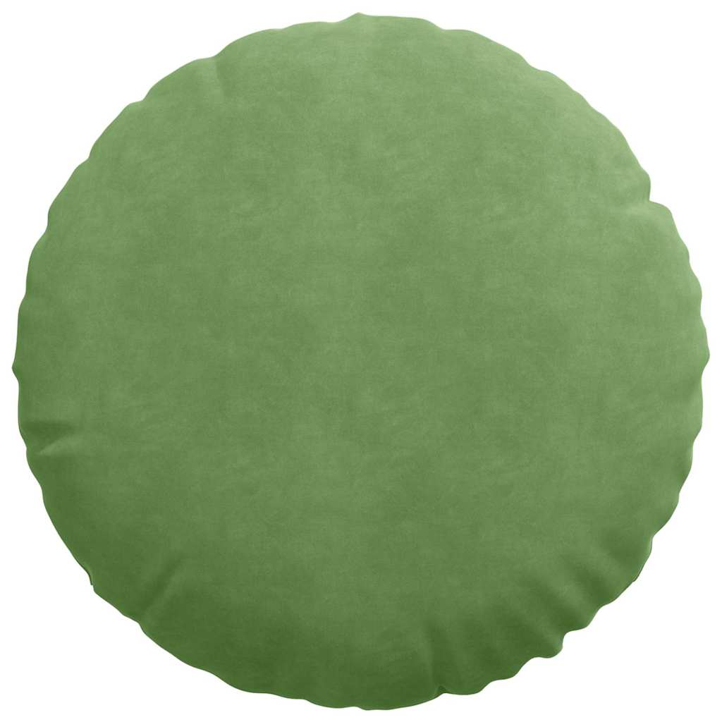 Seat cushions 2 pcs Light green Ø 40 x 13 cm Velvet