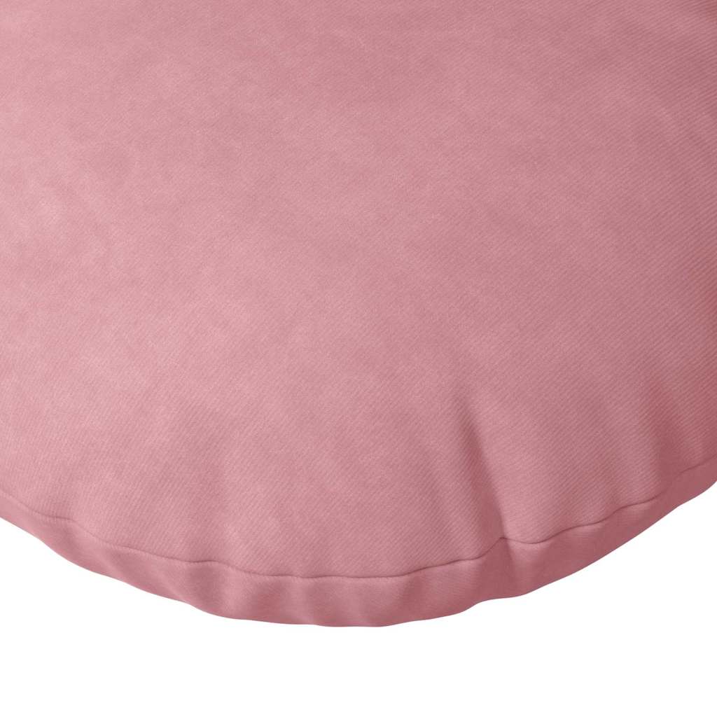 Seat cushions 2 pcs Pink Ø 40 x 13 cm Velvet