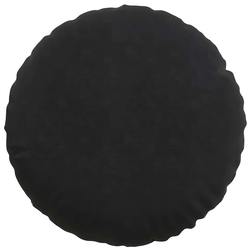 Seat cushions 2 pcs Black Ø 40 x 13 cm Velvet