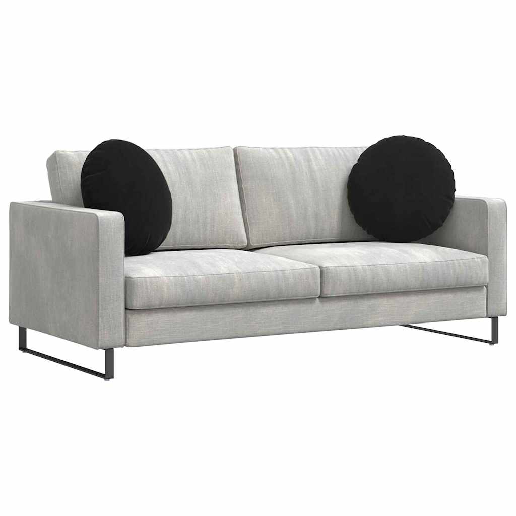 Seat cushions 2 pcs Black Ø 40 x 13 cm Velvet