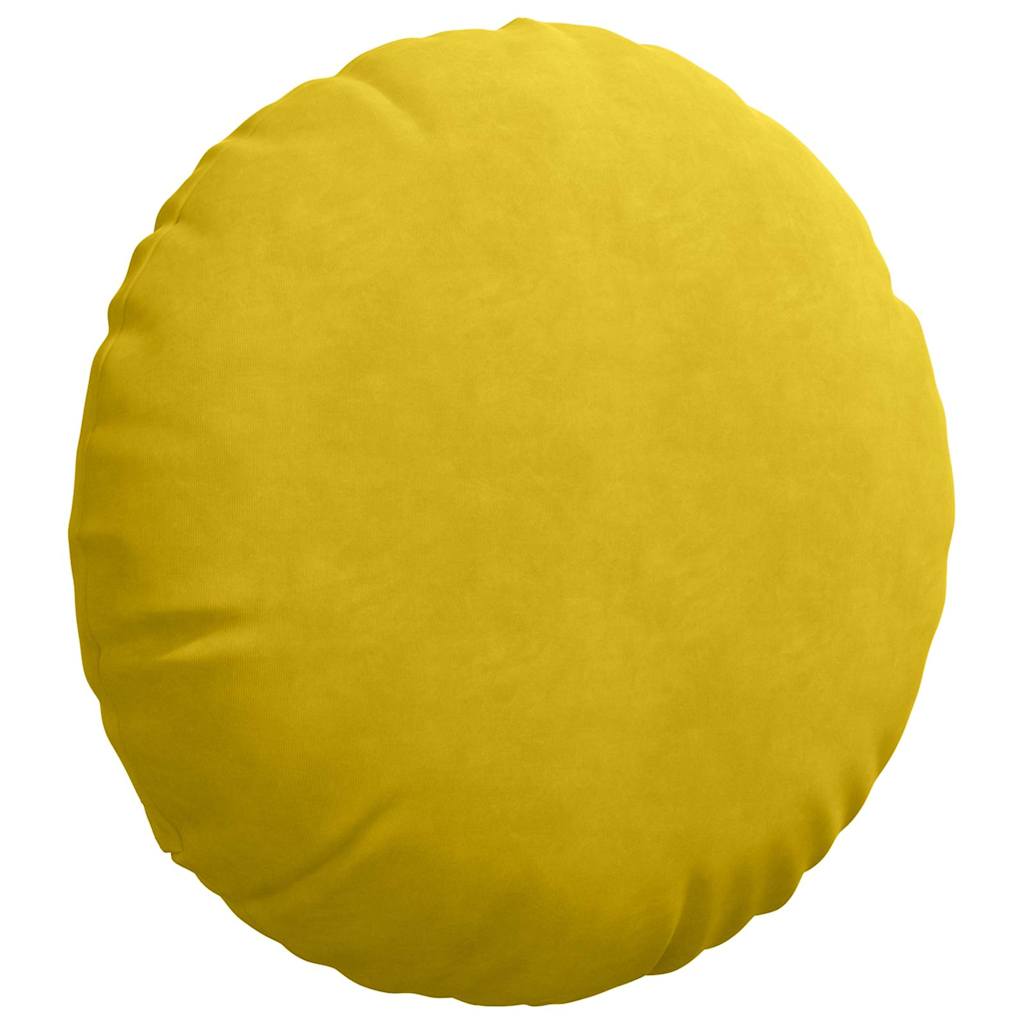 Sėdynių pagalvėlės 2 pcs Geltona Ø 40 x 13 cm Aksomas