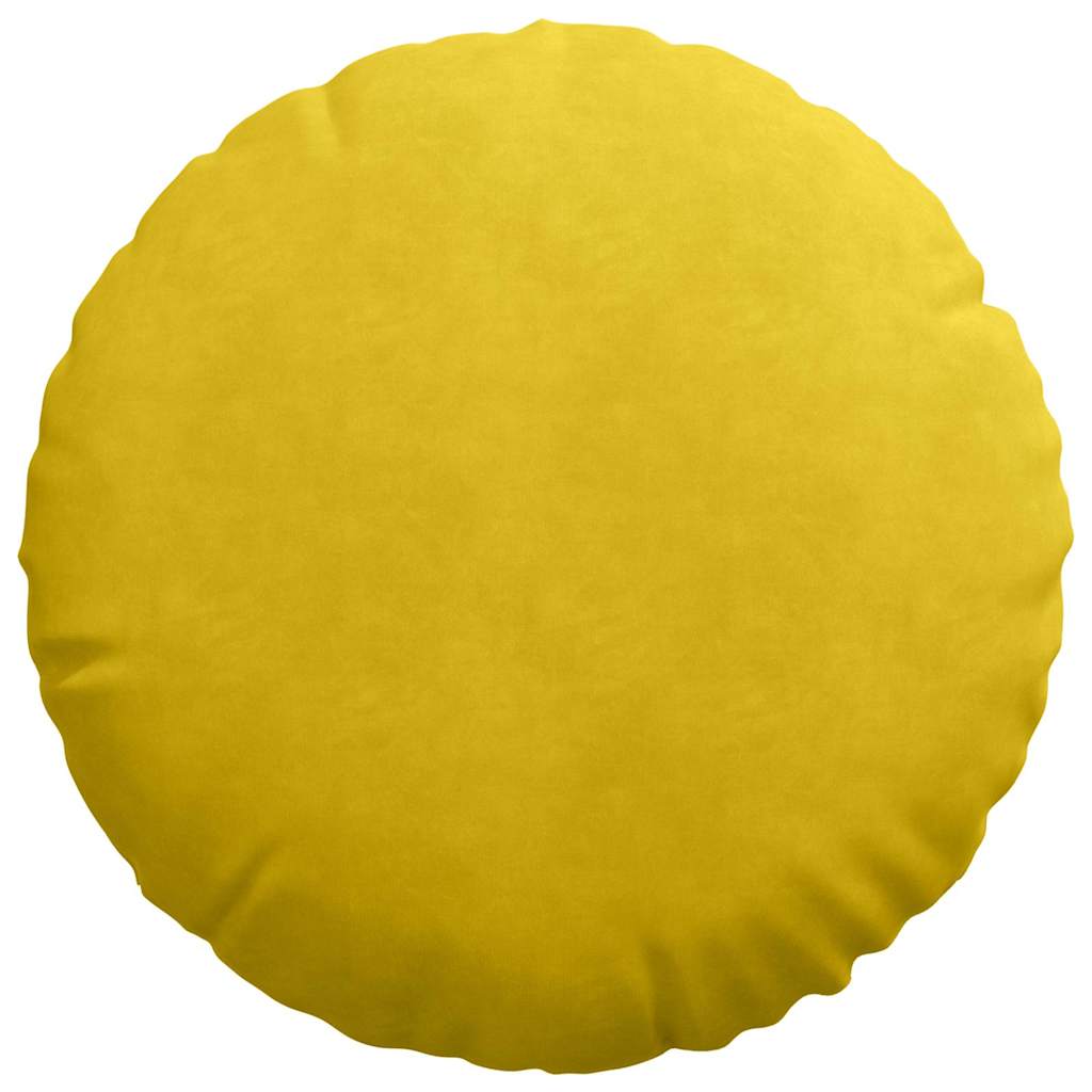 Sėdynių pagalvėlės 2 pcs Geltona Ø 40 x 13 cm Aksomas
