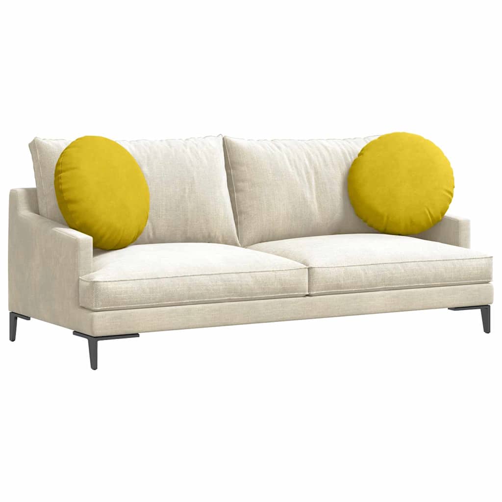 Sėdynių pagalvėlės 2 pcs Geltona Ø 40 x 13 cm Aksomas