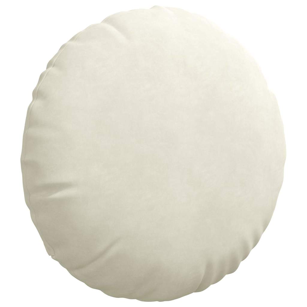 Sėdynių pagalvėlės 2 pcs Kreminė Ø 40 x 13 cm Aksomas