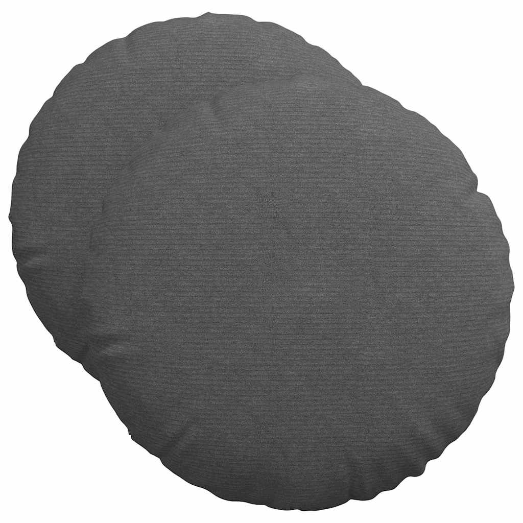 Sėdynių pagalvėlės 2 pcs Tamsiai pilka Ø 50 cm