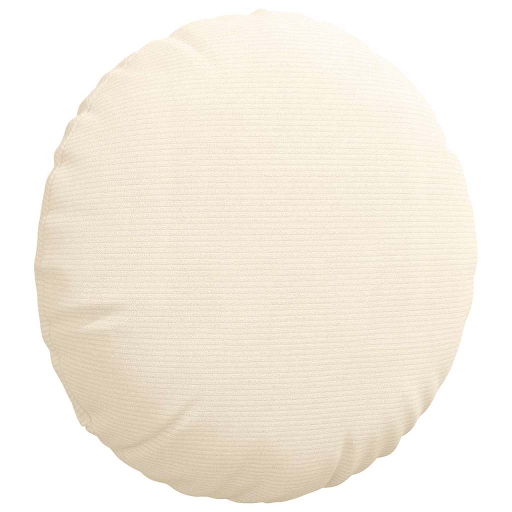 Sėdynių pagalvėlės 2 pcs Kreminė Ø 50 cm Kordūrinis audinys