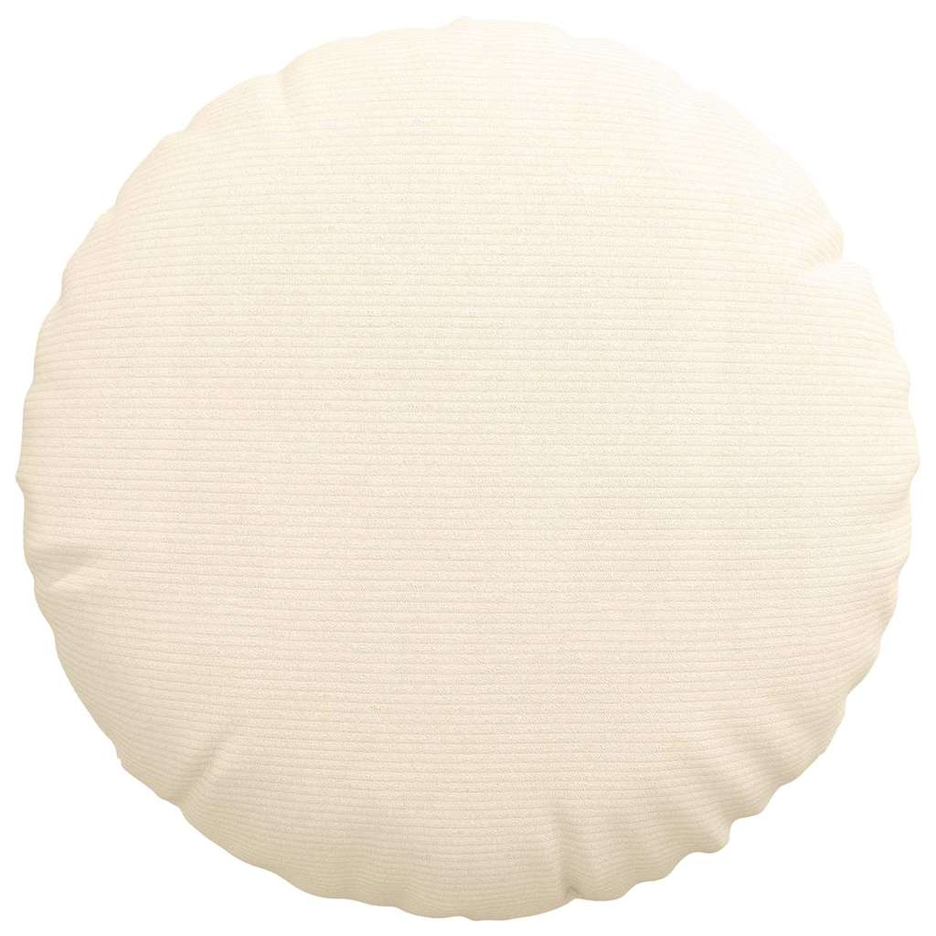 Sėdynių pagalvėlės 2 pcs Kreminė Ø 50 cm Kordūrinis audinys