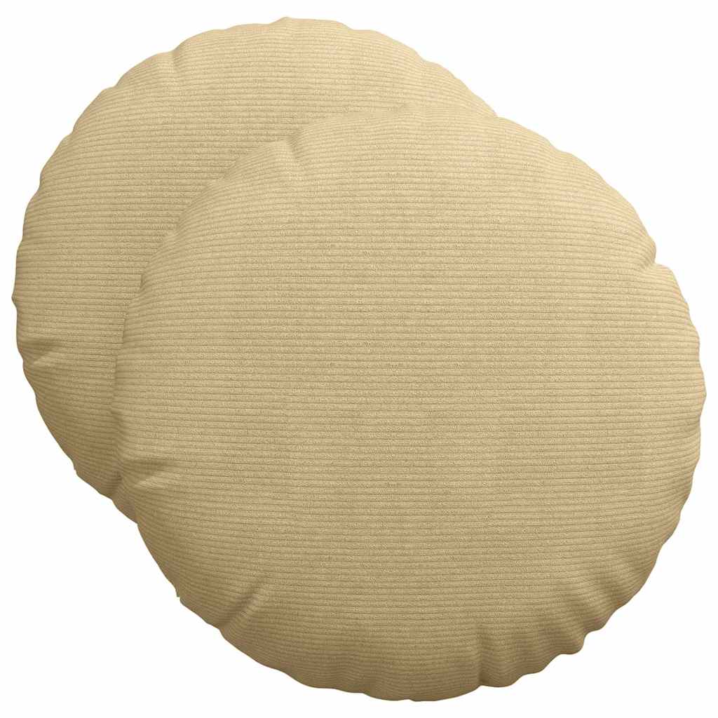 Sēdekļu spilveni 2 gab. Pelēkzaļš Ø 50 cm