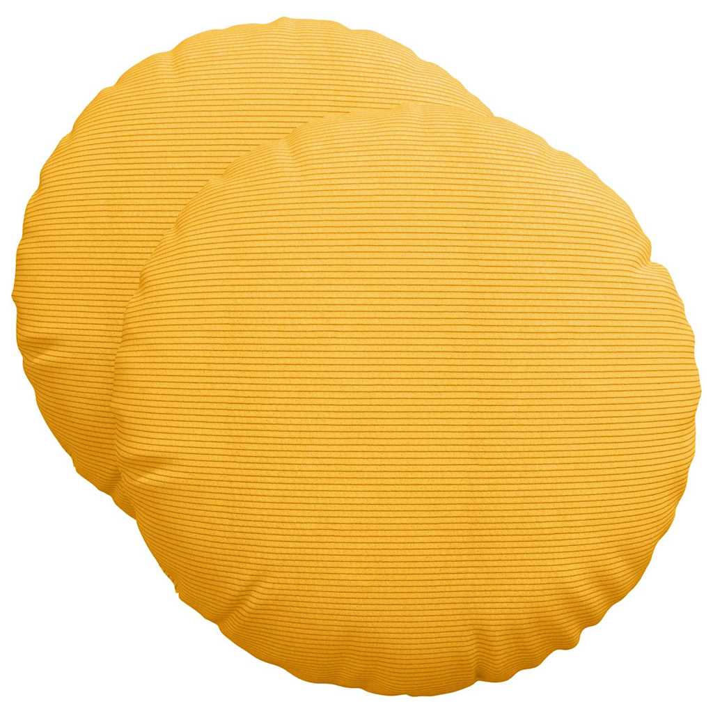 Sėdynių pagalvėlės 2 pcs Šviesi geltona Ø 50 cm