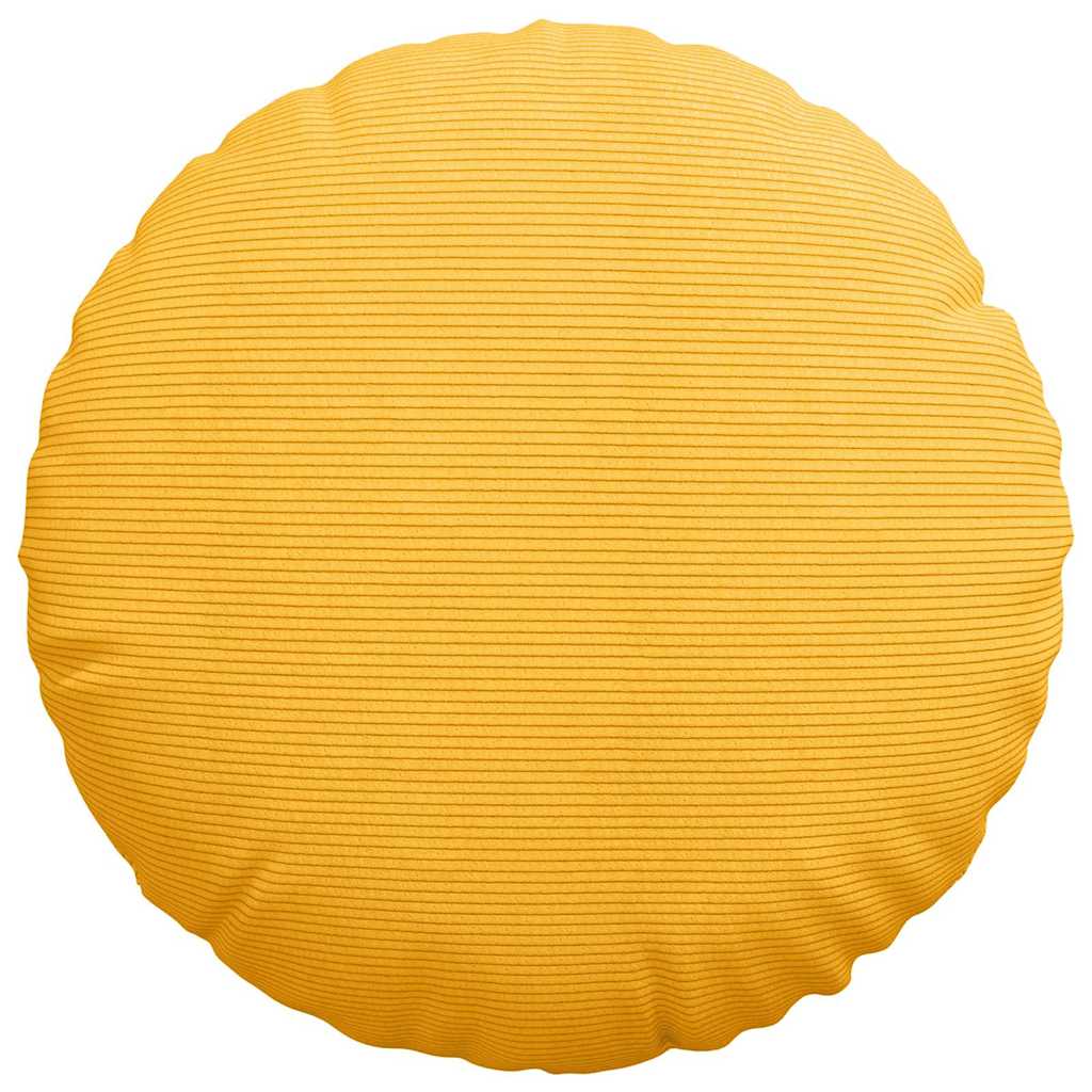 Sėdynių pagalvėlės 2 pcs Šviesi geltona Ø 50 cm