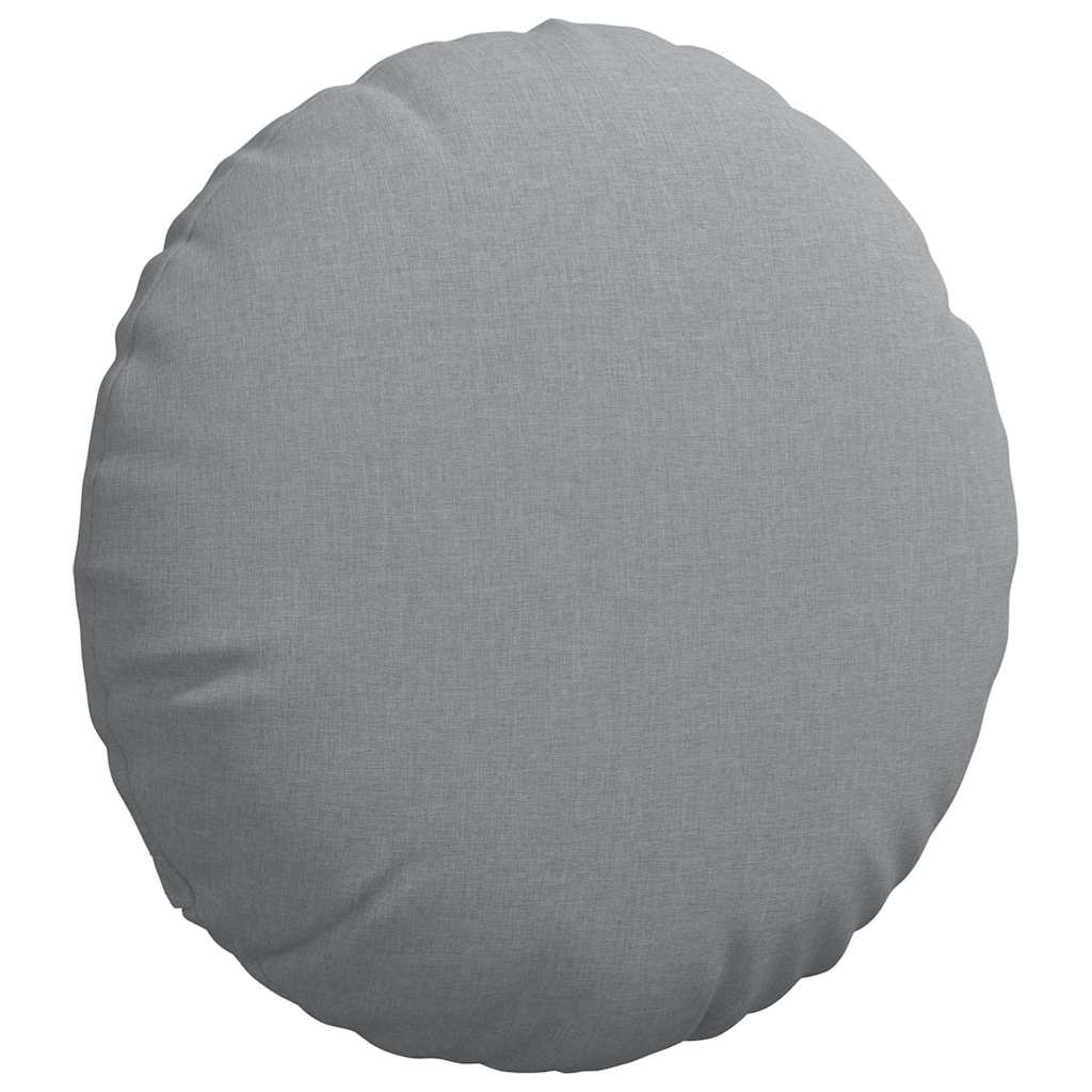 Sėdynių pagalvėlės 2 pcs Šviesiai pilka Ø60 x 21 cm audinys