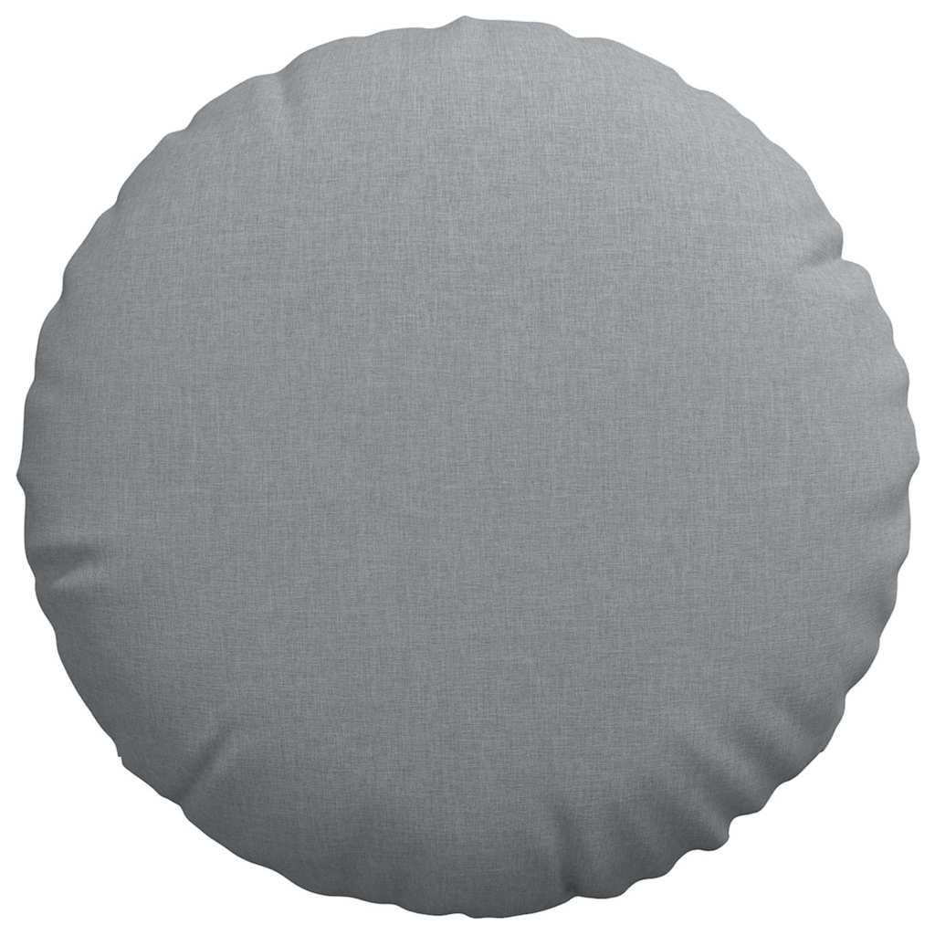 Sėdynių pagalvėlės 2 pcs Šviesiai pilka Ø60 x 21 cm audinys