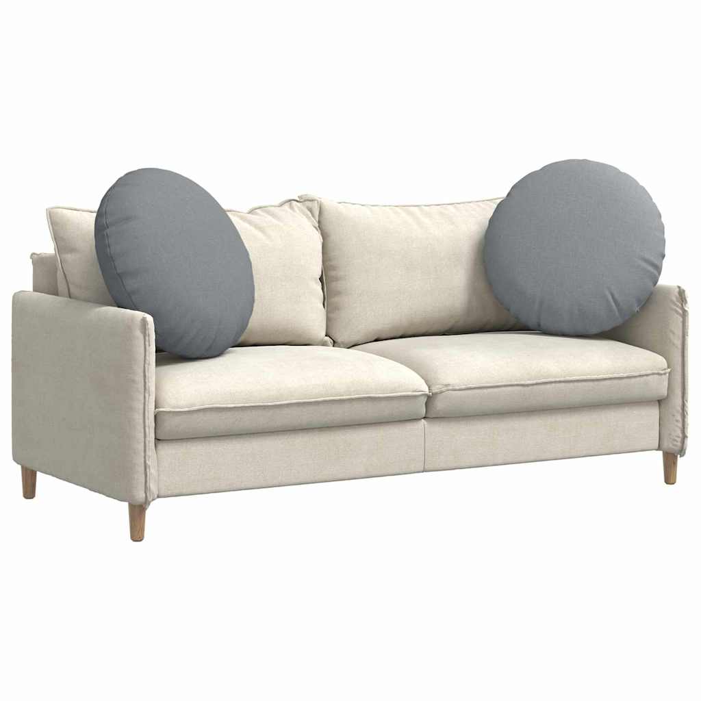 Sėdynių pagalvėlės 2 pcs Šviesiai pilka Ø60 x 21 cm audinys