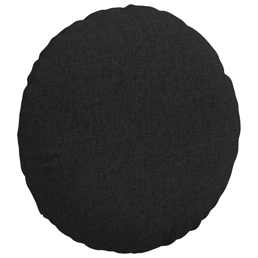 Sėdynių pagalvėlės 2 pcs Juoda Ø60 x 21 cm audinys