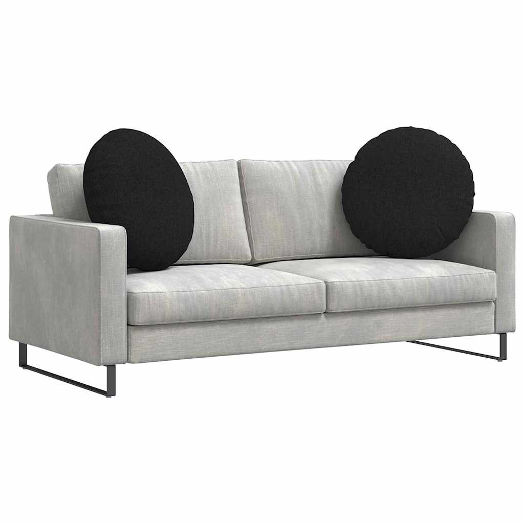 Sėdynių pagalvėlės 2 pcs Juoda Ø60 x 21 cm audinys