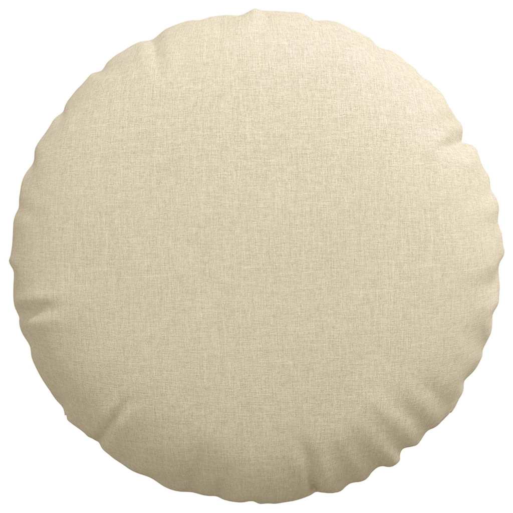 Sėdynių pagalvėlės 2 pcs Kreminė Ø60 x 21 cm audinys
