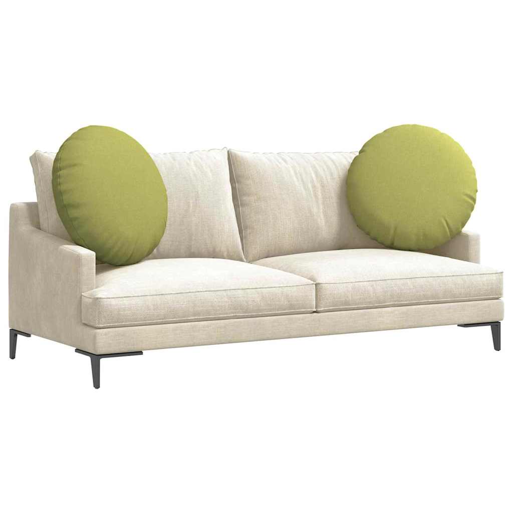 Sėdynių pagalvėlės 2 pcs Šviesiai žalia Ø60 x 21 cm audinys