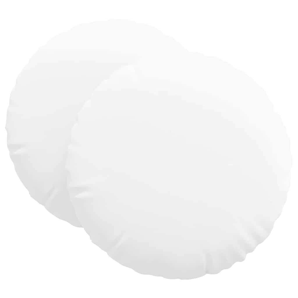Sēdekļu spilveni 2 gab. Balta Ø60 x 21 cm audums