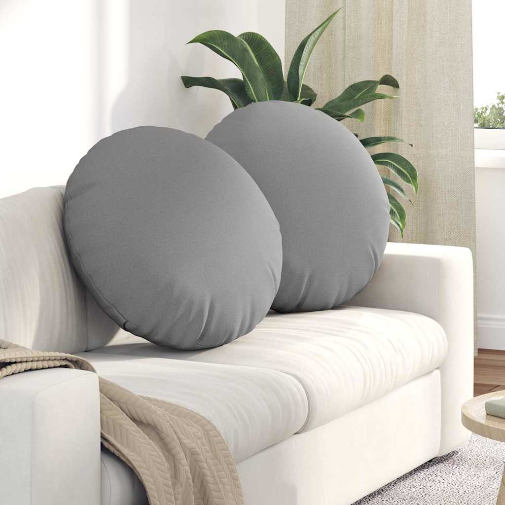 Sēdekļu spilveni 2 gab. Mākoņu pelēks Ø60 x 21 cm audums