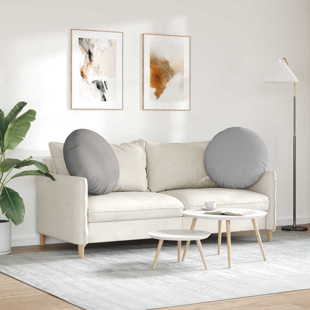 Sēdekļu spilveni 2 gab. Mākoņu pelēks Ø60 x 21 cm audums
