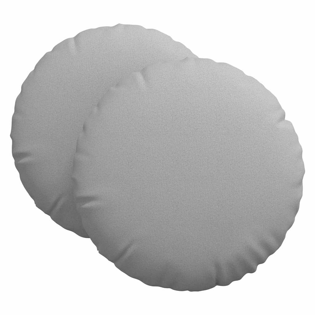 Sēdekļu spilveni 2 gab. Mākoņu pelēks Ø60 x 21 cm audums