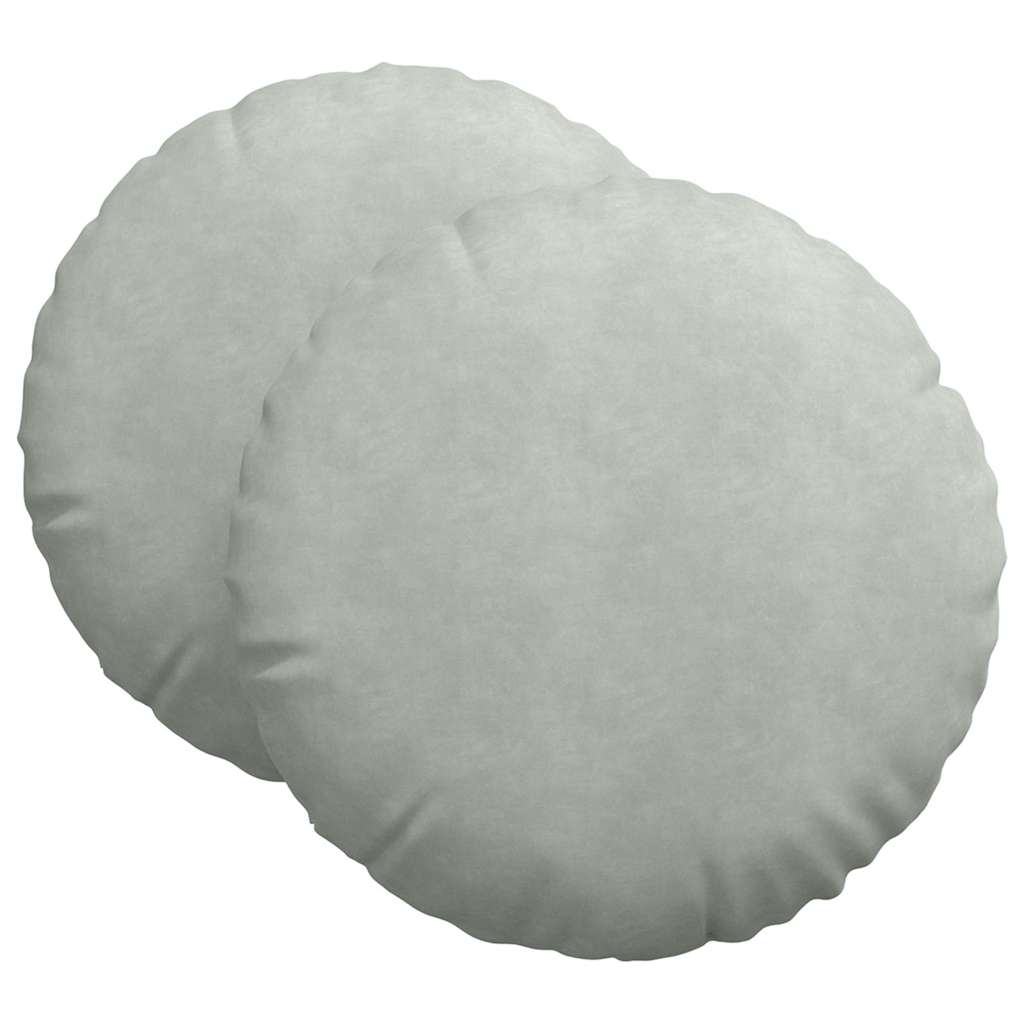 Sėdynių pagalvėlės 2 pcs Šviesiai pilka Ø 40 x 13 cm Aksomas